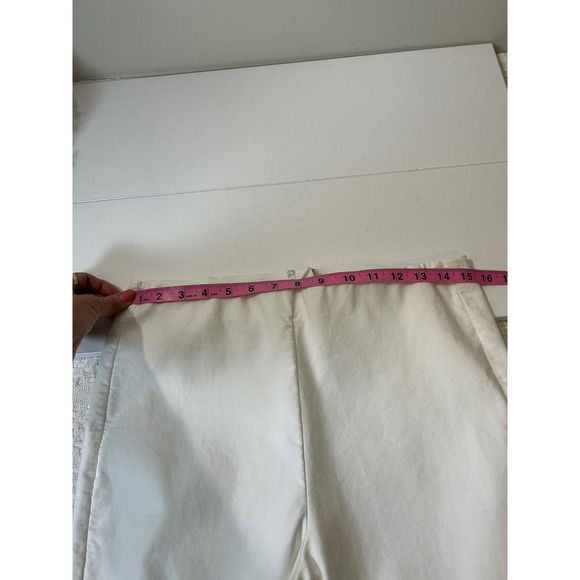 Rag & Bone Simone Slim Ankle Pants White‎ Cropped Pants Stretch Casual Size 10 - Picture 12 of 12